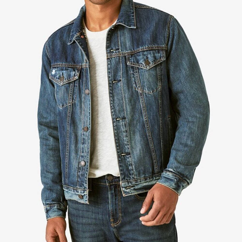 Lucky Brand Men’s Denim Trucker Jacket Blue Size Medium NWT